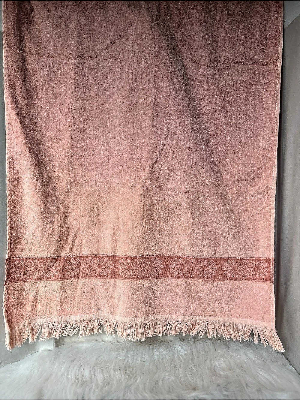 Vintage Pink Floral Towel
